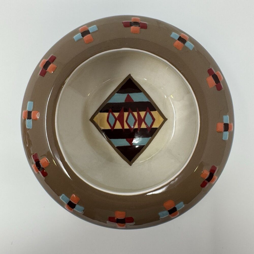 Pendleton Lidded Bowl Horse Ranch House Trinket Box Aztec South Western Ranch - Picture 2 of 15